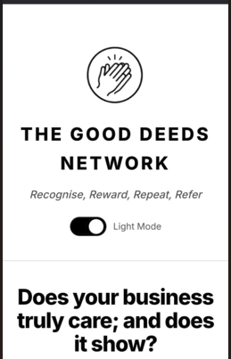 The Good Deeds Network app screenshot